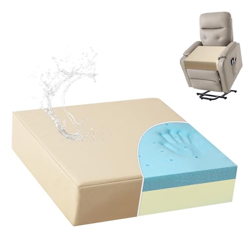 Shinnwa Gel Memory Foam Recliner Cushion for Elderly, Waterproof Faux Leather Seat Cushion...