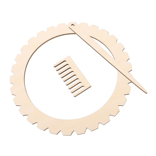 DOITOOL Hand-Knitting Weaving Looms Craft Weaving Boards Wooden Looms for Yarn Tapestry Comb Set
