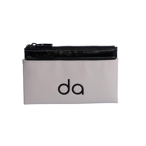 DON ALGODON Cartera para mujer Lodi en piel sintética Blanco roto con cremallera.