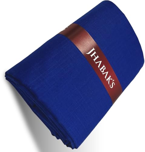 Image of JHABAK'S Unstitched Cotton Blend Solid Shirt & Trouser Fabric - 2.25 m Shirt Cloth - 1.20 m Pant Piece