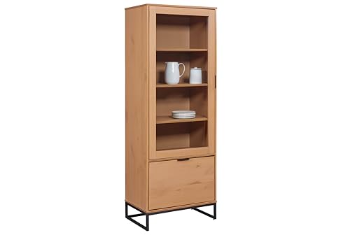 Inter Link - Cassettiera - Credenza - Vetrina - Buffet - Pino massiccio - 2 ante - 2 - Rovere Colori - VIVO 2T