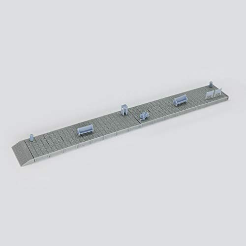 Outland Models Railway Scenery Train Station Passenger Platform with Accessories (No Shed) 1:220 Z Scale