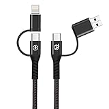 Top-Up 4-in-1 USB C to Lightning Cable 3.3ft – Lightweight, Flexible, and Ultra-Fast Charging...