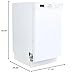 Avanti DWF18V0W Dishwasher 18-Inch Built in with 3 Wash Options and 6 Automatic Cycles, Stainless Steel Construction with Electronic Control LED Display, Low Noise Rating, White