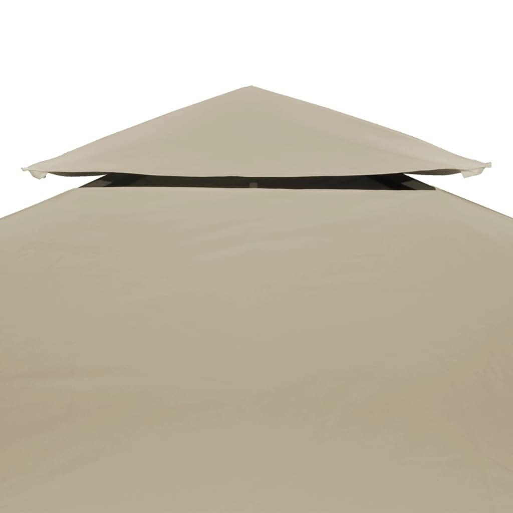 vidaXL Telo di Ricambio per Gazebo 310g/m² Beige 3x3m