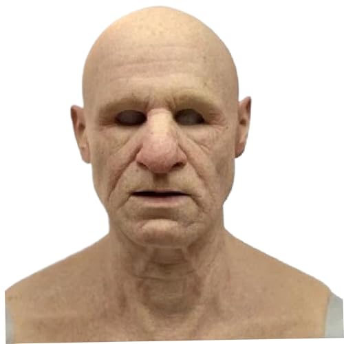 Masque vieil homme Halloween horror latex souple respirant cosplay