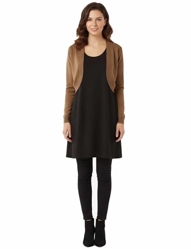 Image of Allsense Women's 3 /4 Sleeve Bolero Shrug for Dresses | Open Front Cropped Cardigan, Lightweight Knit Dress Cover Up