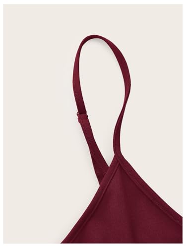 Image of WDIRARA Women's Plus Size Spaghetti Strap Sleeveless Flared Hem A Line Cami Dress