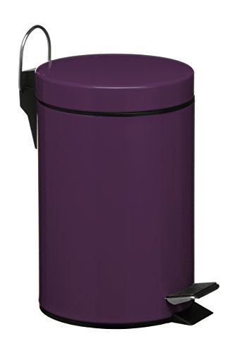 Premier Housewares 0506435 Poubelle Violet 3 L + Godet Intérieur Plastique