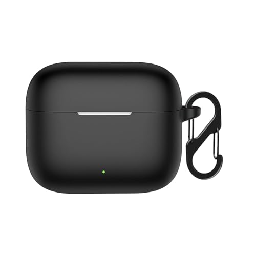 Image of Anvique Silicone Protective Case Cover for Oppo Enco Buds 3 Pro, Earbuds Accessories (Black S)