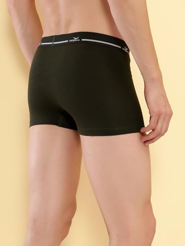 Image of HiFlyers Men's Cotton Spandex Odour-Free, Long Lasting Comfort, All Day Fresh and Confidence Dark Knight Collection Solid Trunks