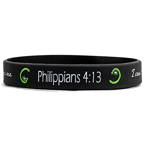 I Can Do All Things Through Christ One Size Fits Most Silicone Bracelets, Pack of 244