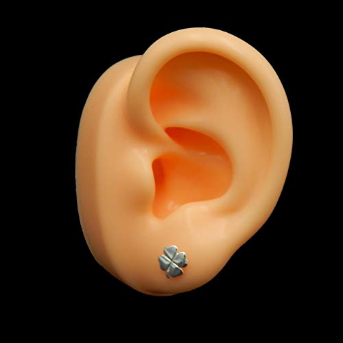 925 Sterling Silver Little Four Leaf Clover Ear Studs 189612