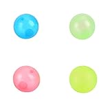 Nlager 4 Pcs Color Fluorescent Sticky Balls, Stress Relief, Sticky Ball Luminous Balls, Stress...