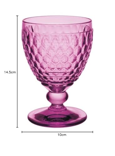 Villeroy & Boch - Boston Berry Water Glass, 250 ml, Crystal Glass for Soft Drinks Dishwasher-Safe, Pink, Mediano - Image 3
