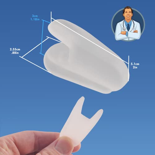 Dr. Frederick's Original Flared Gel Toe Separators - 6 Pieces - Toe Spacers - Bunion Relief - Flared design Stays in Place