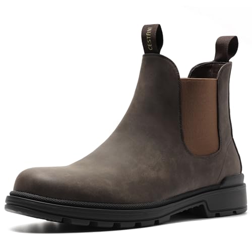 Cestfini Mens Slip On Chelsea Boots, Winter Work Hiking