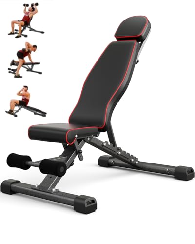 Adjustable Weight Bench for Bench Press, 880LBS Stable Workout Bench