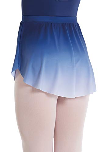 Balera Skirt Girls For Dance Pull On Ombre Print With High Low Hem Dark Teal #TOP1