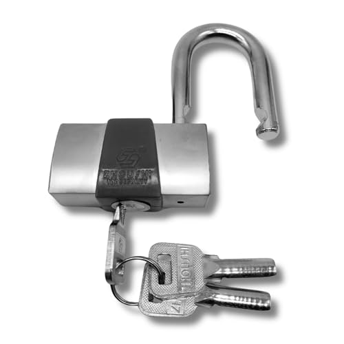 Image of Heavy Duty Keyed Lock | Hardened Steel Shackle Lock | Anti-Rust Security for Gate, Warehouse & Outdoor Use (ALT-29 Black)