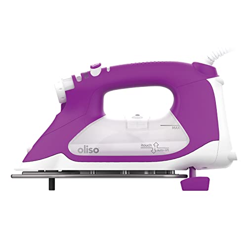 oliso TG1600 ProPlus Smart Iron with Auto-Lift – 1800 Watt Steam Iron for Clothes, Sewing, Quilting & Crafting – Diamond Ceramic-Flow Soleplate, Orchid by oliso - Used condition - US$182.94
