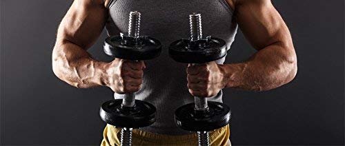 Image of Aurion by 10club GRH2-C3-W16kg 16kg PVC Home Gym Combo with Skipping Rope, Hand Grip and Gym Gloves Special Combo Pack