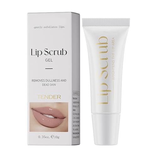 Lip Scrub Gel - Lip Scrub Exfoliator - Lip Lightening for Dark Lips - Lip Care for Women and Men - Lip Mask for Dry Chapped Lips