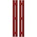 Ekena Millwork ARW401SB207X73BRH Americraft Two 3 Exterior Real Wood Spaced Board-n-Batten Shutters (Per Pair), Fire Red