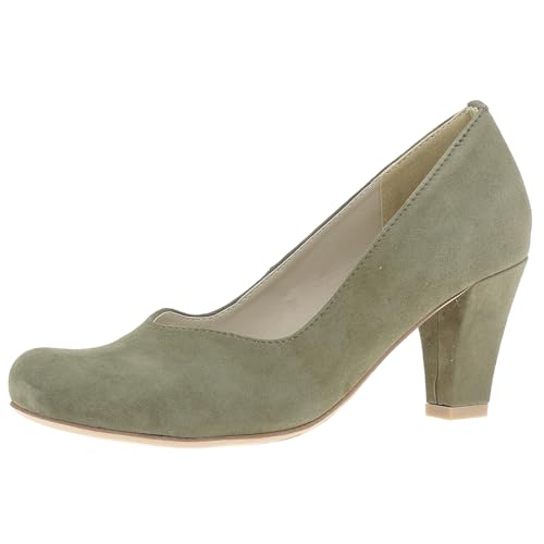 Hirschkogel Damen 3000507 Pumps, Grün (Khaki 046)