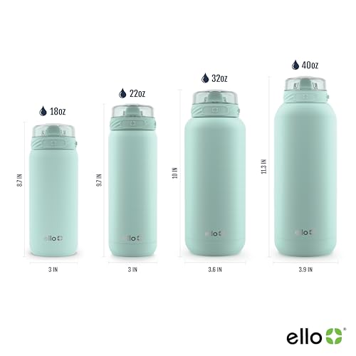Image of Ello Cooper 18oz Insulated Stainless Kids Water Bottle with Straw, Yucca, 18 Ounces (Pack of 6)