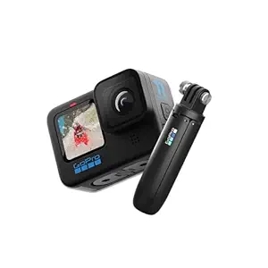 GoPro Hero11 Waterproof Digital Action Camera with Shorty-Mini Extension Pole&Battery|Front&Rear LCD Screen,5.3K60 Ultra Hd Video,Hypersmooth,LiveStreaming(1Yr International+1Yr India Warranty),Black