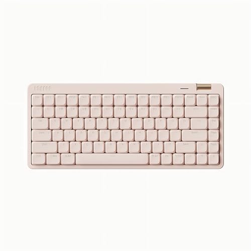 Flow Lite84 Tasten Low Profile Mechanische Tastatur (Deutsches Layout QWERTZ) - Kabellos Bluetooth/2.4G/Kabel, Swappable mit Specter Linearen Switches, Wiederaufladbar - Für Win&Mac (Flamingo Pink)