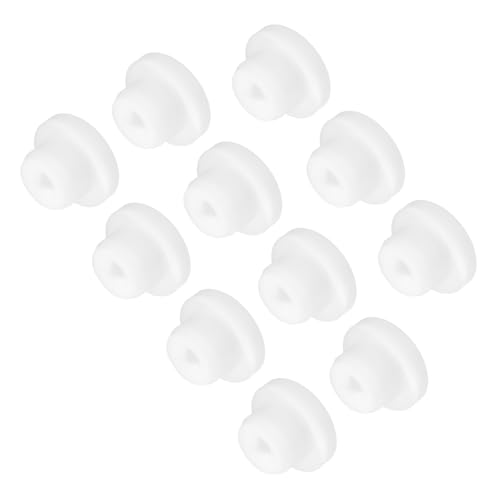 Image of MECCANIXITY 11pcs T-Shaped Silicone Plugs 16mm 5 /8 Inch Dia Snap in Plug Hole Seal Cover Round Rubber Stopper for Kitchen Rubber Bulkheads Waterproof Sealing Plugs White