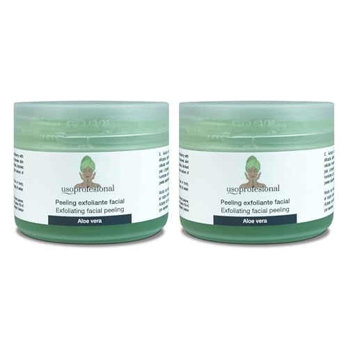 Peeling Exfoliante Facial con Aloe Vera | 2 x 250 ml | Limpieza de poros y Pieles Seborreicas