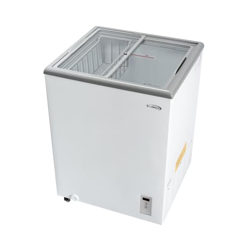 Image of KoolMore 24 in. Commercial Flat Top Ice Cream Display Freezer, NSF Listed, 5 Cu. Ft. in White