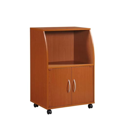 Minicarro de microondas – Carrito de almacenamiento de cocina rodante con gabinete, multifuncional, isla de cocina, carrito de servir, muebles que ahorran espacio para nización en el