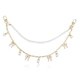 Conception spéciale : cette breloque de sac présente une palette de couleurs dorées, blanches et roses, ainsi qu'une breloque en perles et en nœud, ce qui donne un design élégant et amusant.