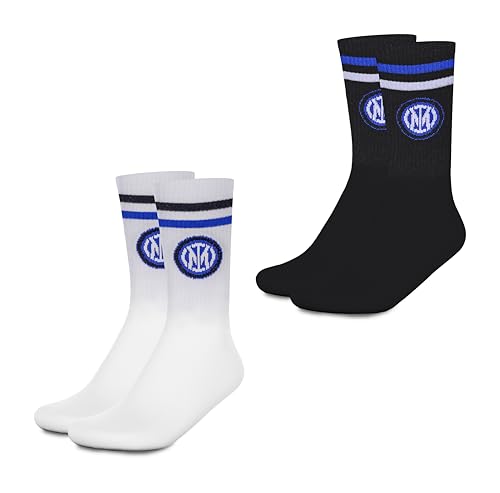 hermet Calze Set Chaussettes Inter, Blanc/Noir, 39-42 Mixte