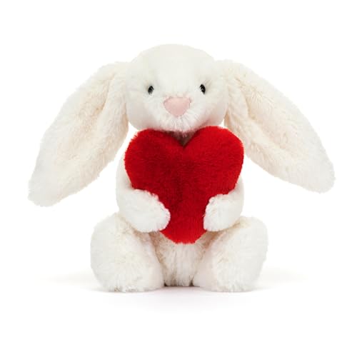 Jellycat Bashful Red Love Heart Bunny Stuffed Animal, Small 7 inches - Rabbit & Bunny Plush Toy - Classic Children's Gift - Valentine's Day Gift - Image 5