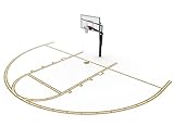 Murray Sporting Goods Premium Plus Basketball Court Marking Stencil Kit for Driveway, Asphalt or Concrete | Basketball Court Marking Spray Kit for Backyard