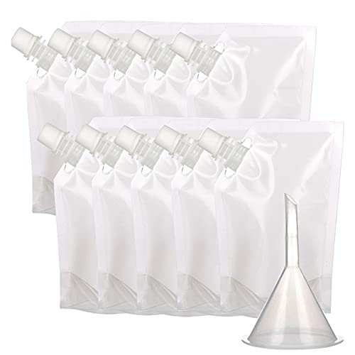 Symphonyw Trinkbeutel Set, 10 Stck (5x250ml & 5x500ml), Transparent, Kunststoff, Unbehandelt, Auslaufsicher & Wiederverwendbar, Ideal fr Wein, Camping, Reisen, Festivals, Partys