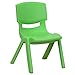 Flash Furniture Whitney 10 Pack Green Plastic Stackable School Chair with 10.5'' Seat Height