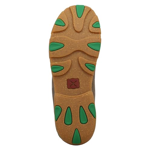 Image of Twisted X Men's Chukka Driving Moc, Moc Toe, Deep Taupe & Kelly Green, 11.5 M