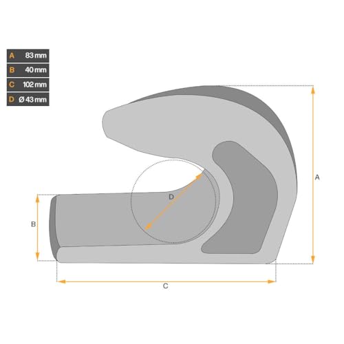 2x Koppelhaken | 40x83x102 mm | geschmiedete Ausführung | Set | Fanghaken | Euroaufnahme | Anschweißhaken | Frontlader Haken | Euro Aufnahme | Setpreis