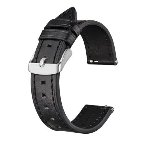 Correa de reloj de piel genuina MENGKE artesanal de 18mm a 22mm para reloj elegante