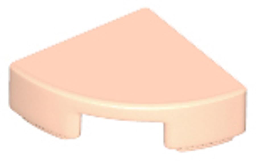 LEGO Tile, Round Quarter Circle 1 x 1, Part 25269 (Light Nougat, 10, Bricks), Multicoloured, Standard