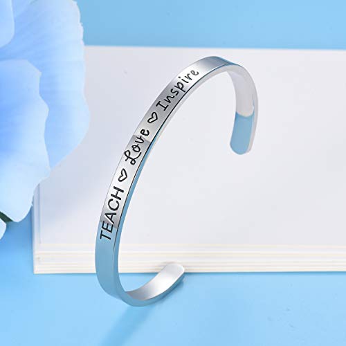 CERSLIMO Teacher Thank You Gifts for Women - Bracelet Cuff Bangle for Christmas, Graduation, Appreciation, Back to School, End of Year, Retirement - From Students - Image 6
