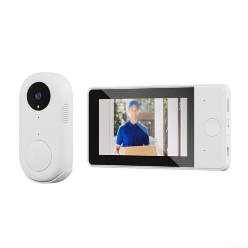 Visor digital de puerta con pantalla IPS de 4 3 pulgadas y lente gran angular de 115 grados, timbre inalámbrico con modo de espera largo e intercomunicador bidireccional para mayor seguridad