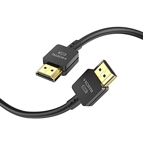 DIGIFORCE HDMI スリム ケーブル 1.8m ウルトラハイスピード 8K 60Hz対応【 HDMI 2.1 認証品 】 ブラック