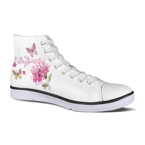 Canvas Shoes for Women Lightweight High Top Sneakers Teens Girls Cute Printed Lace Up Casual Classic Walking Shoes3